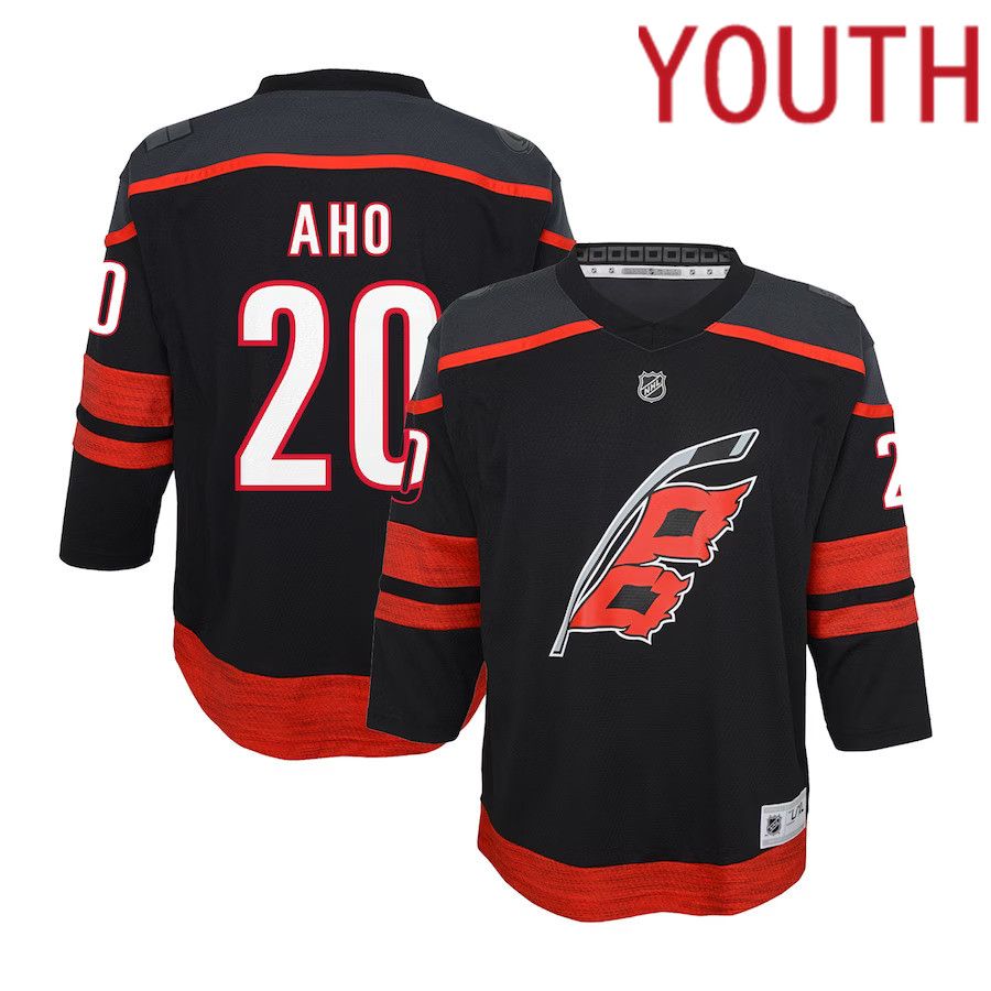 Youth Carolina Hurricanes #20 Sebastian Aho Black Home Replica Player NHL Jersey->columbus blue jackets->NHL Jersey